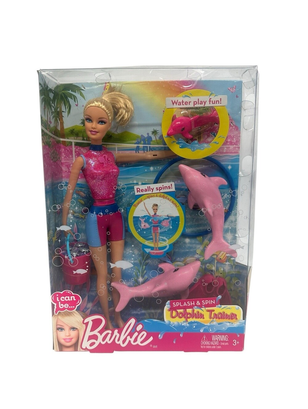 Barbie I Can Be... Splash and Spin Dolphin Trainer Doll 2012 Mattel X8380